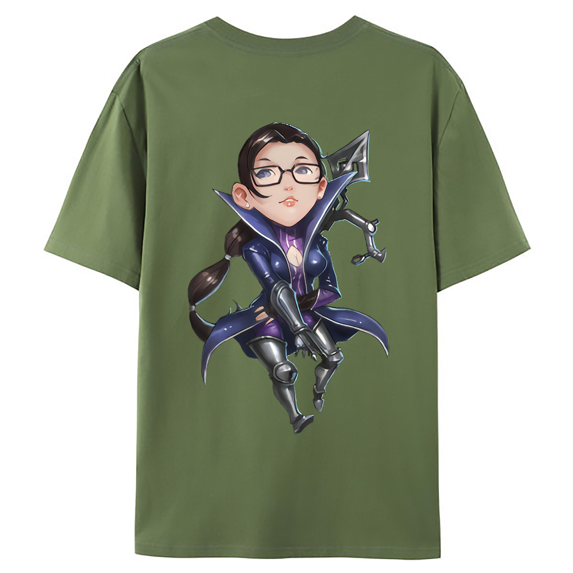 （画像用） リーグ・オブ・レジェンド League of Legends LOL 綿100％ メンズ半袖Tシャツ（バックプリント） 通気性